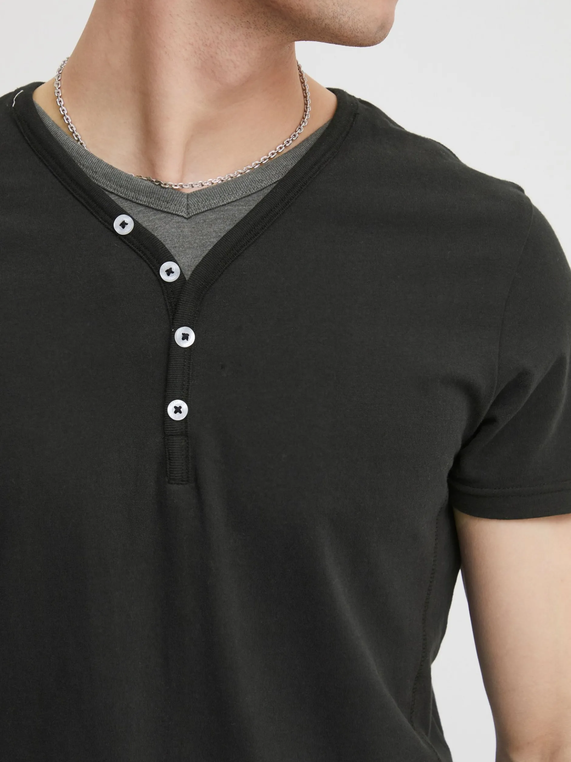 Solid Herren Layershirt - SDDorian in schwarz