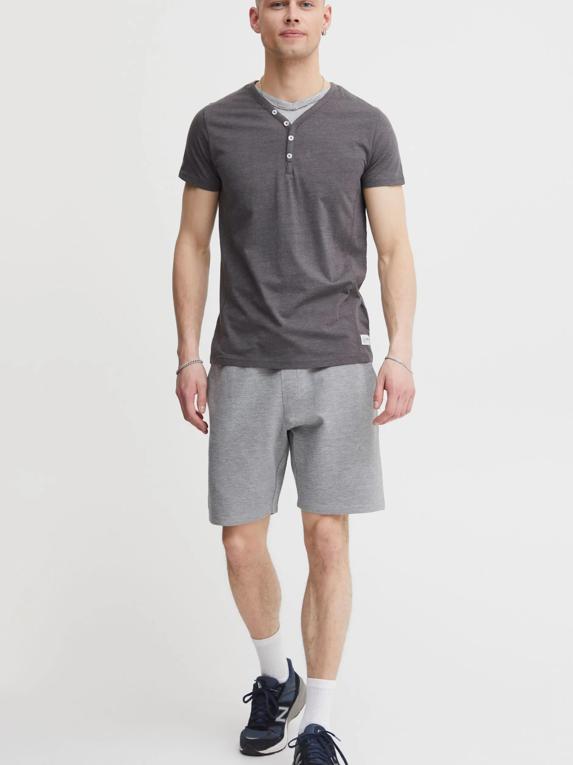 Solid Herren Layershirt - SDDorian in grau