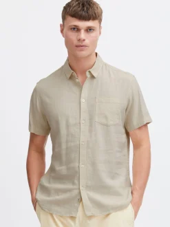 Solid Herren Leinenhemd - SDAllan in beige