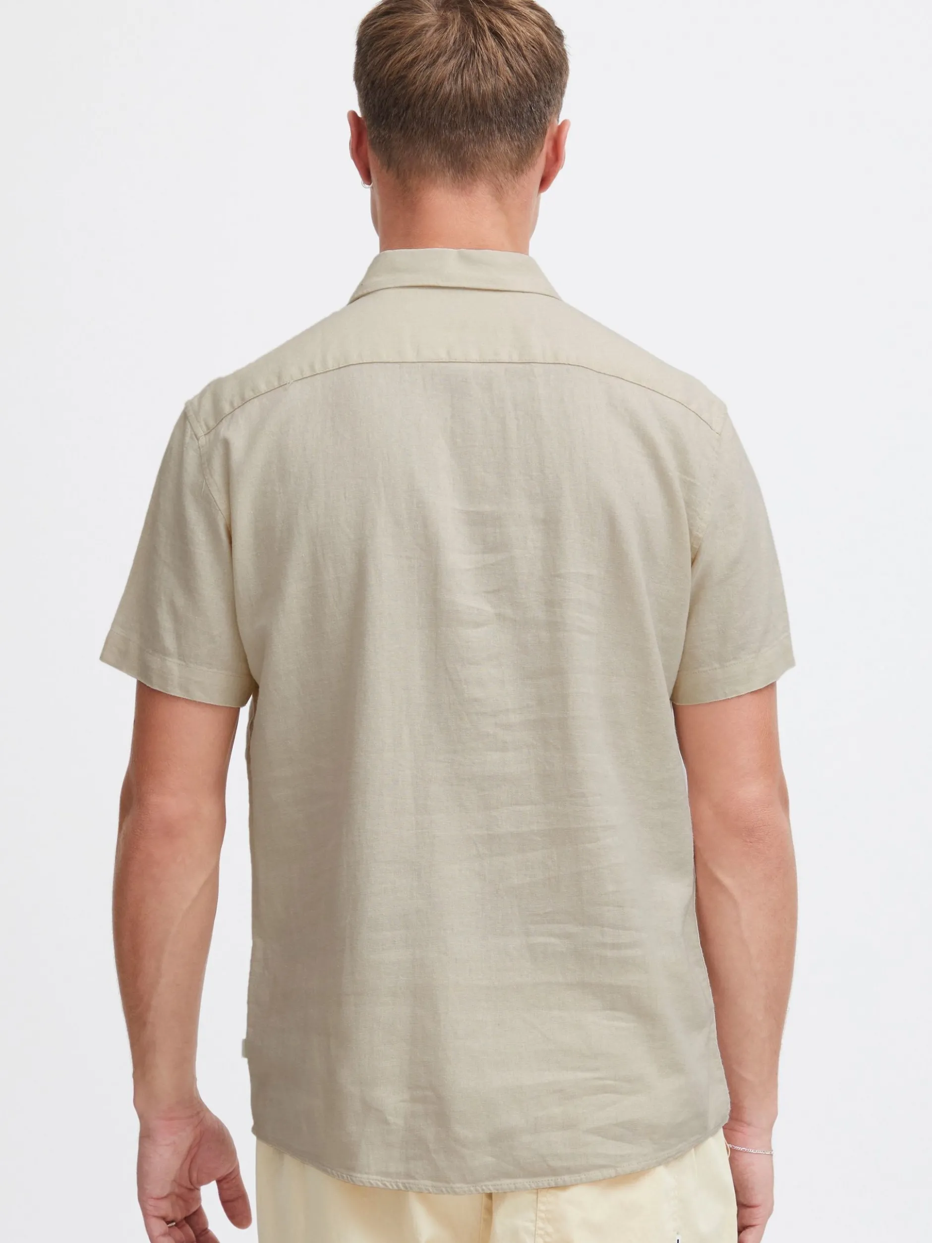 Solid Herren Leinenhemd - SDAllan in beige