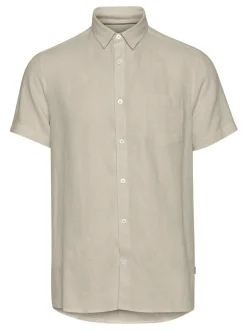 Solid Herren Leinenhemd - SDAllan in beige