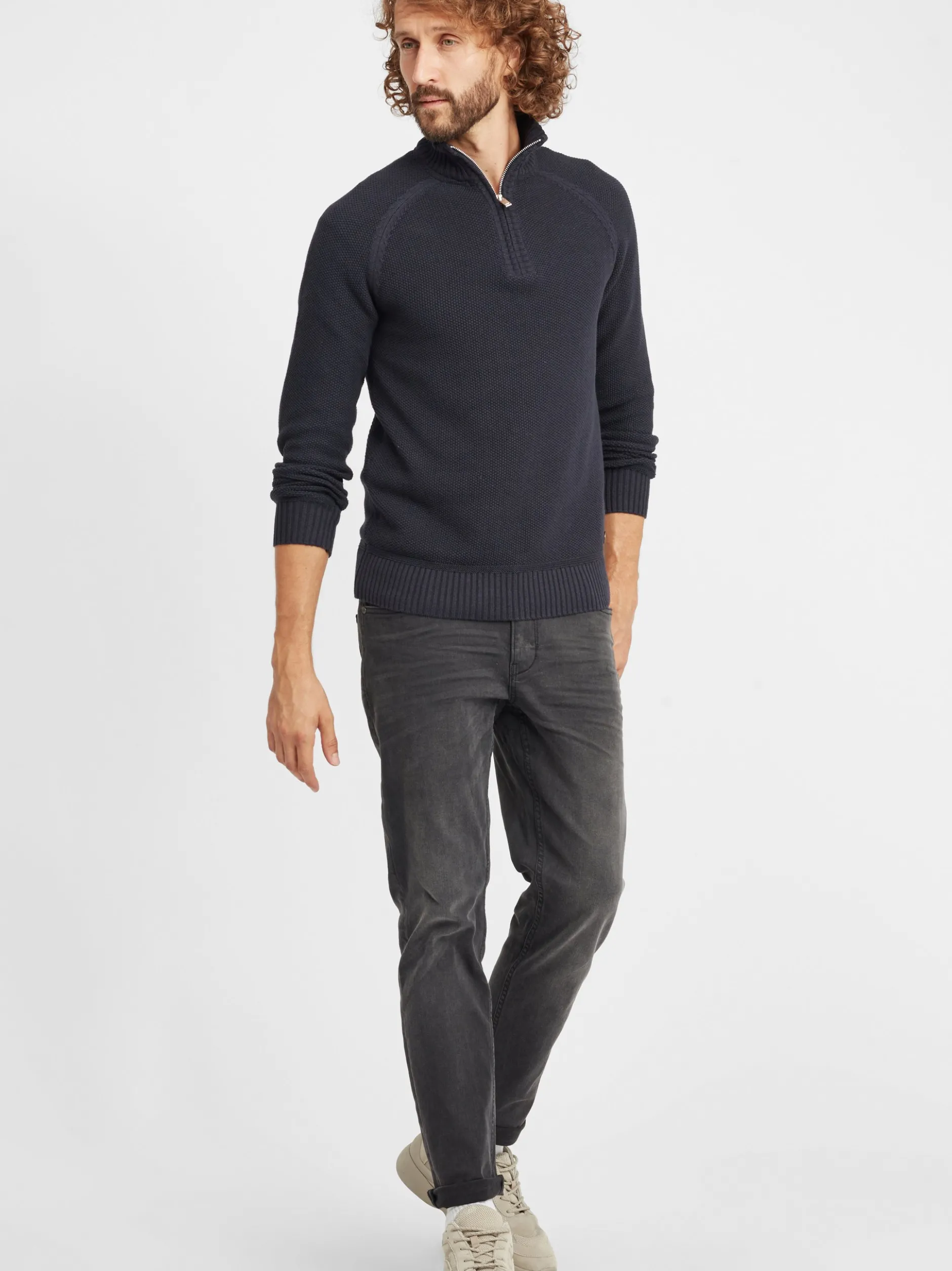 Solid Herren 5-Pocket-Jeans - SDFinlay in grau