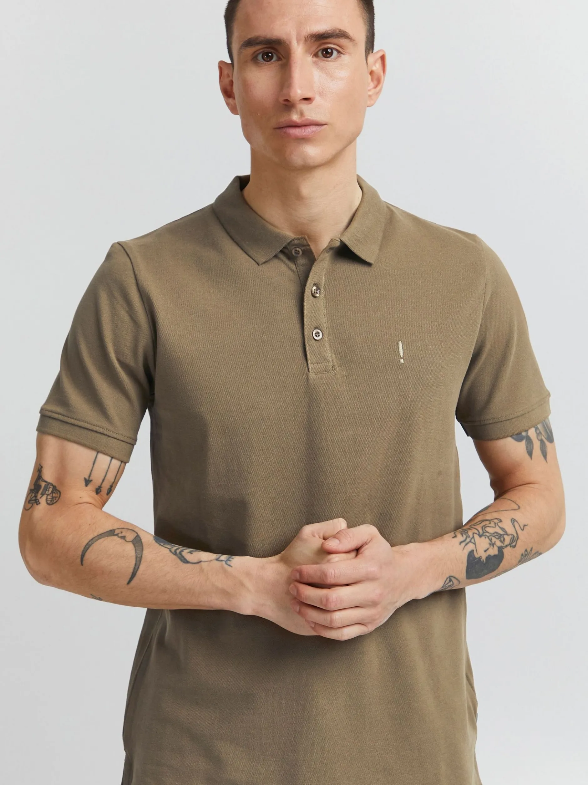 Solid Herren Poloshirt - SDAthen in braun