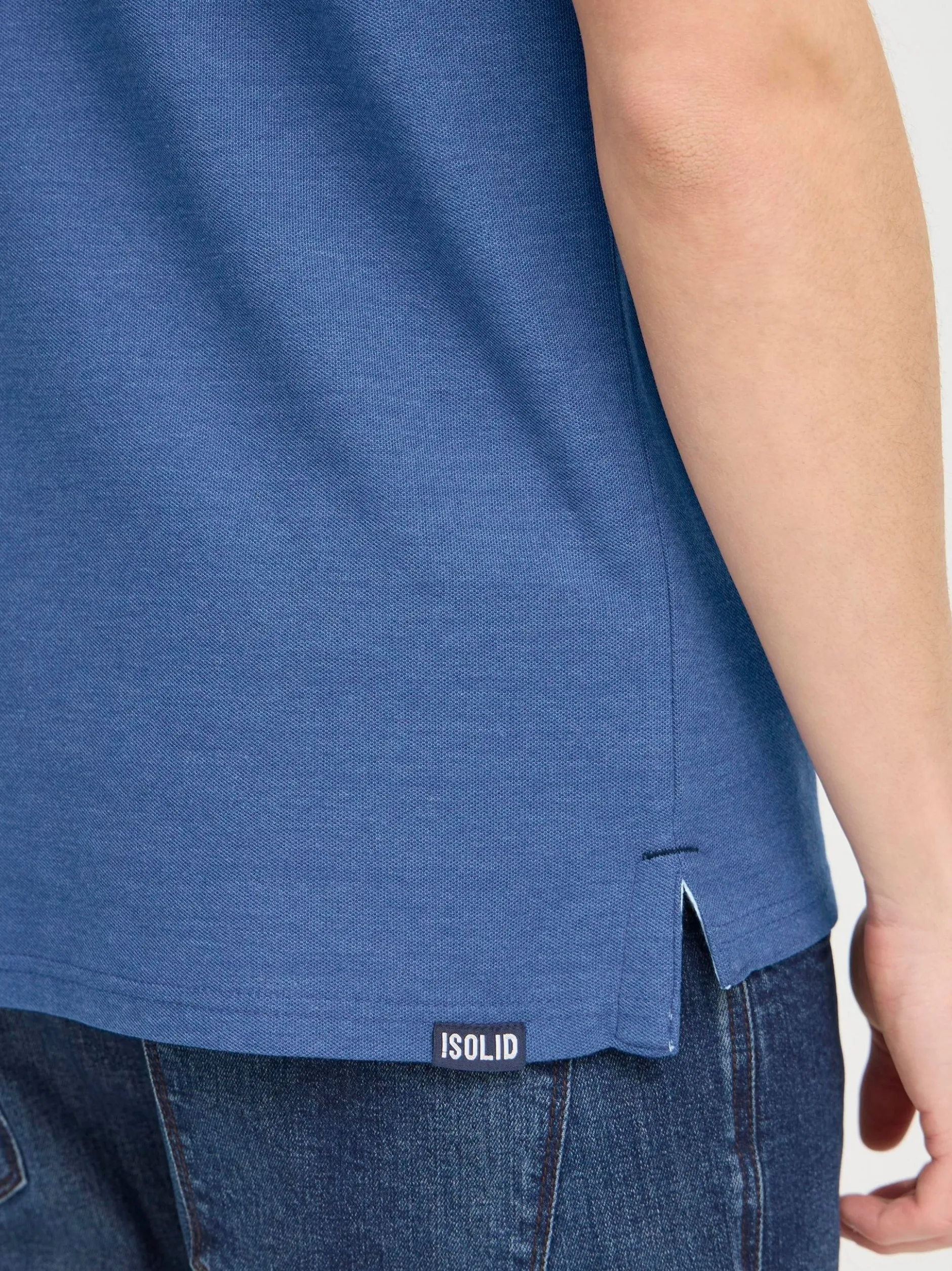 Solid Herren Poloshirt - SDBenjaminPolo in blau