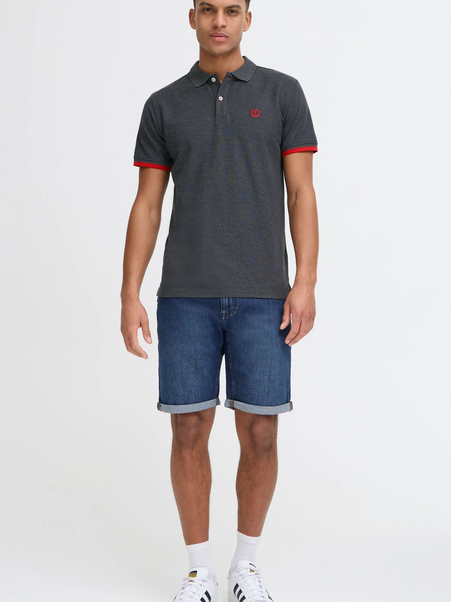 Solid Herren Poloshirt - SDBenjaminPolo in blau
