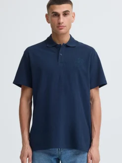 Solid Herren Poloshirt - SDBetova Casual Fit in blau