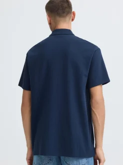 Solid Herren Poloshirt - SDBetova Casual Fit in blau