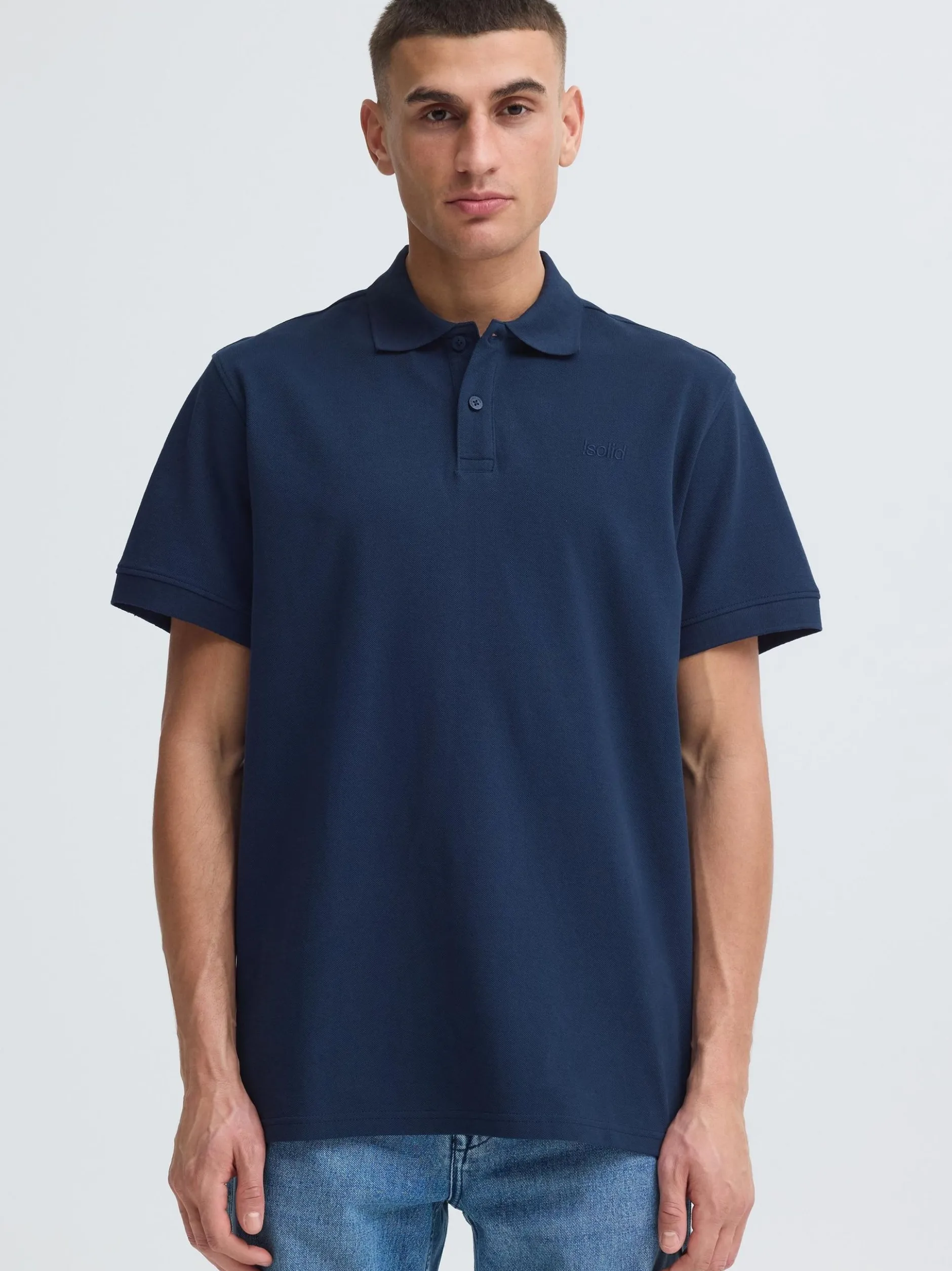 Solid Herren Poloshirt - SDBetova in blau