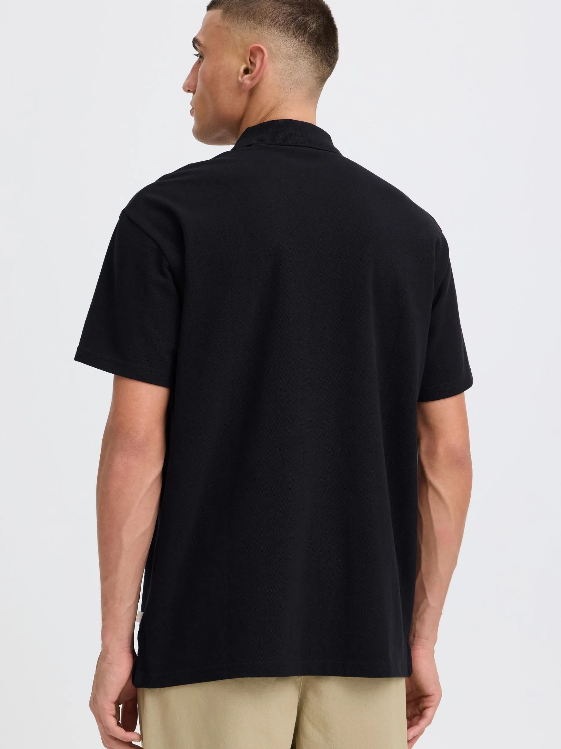 Solid Herren Poloshirt - SDBetova Casual Fit in schwarz
