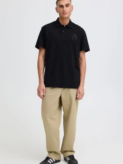 Solid Herren Poloshirt - SDBetova Casual Fit in schwarz