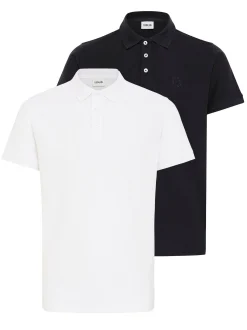 Solid Herren Poloshirt - SDHattim in schwarz weiß