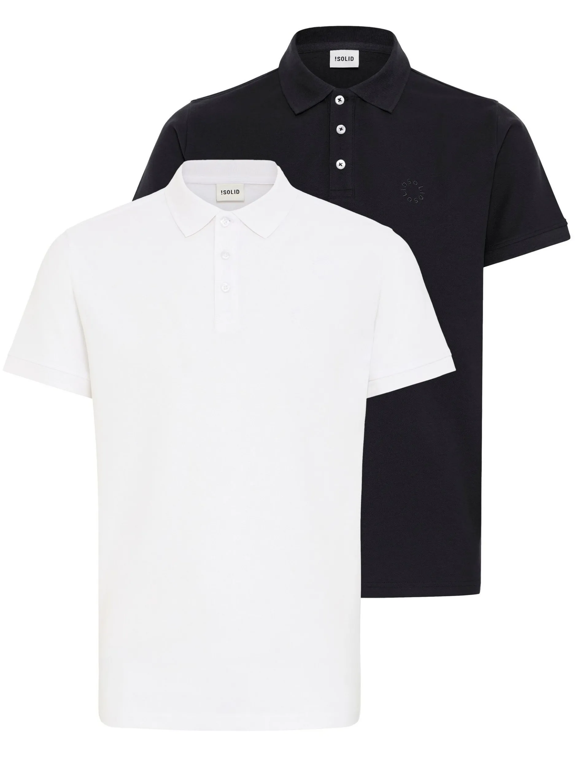 Solid Herren Poloshirt - SDHattim in schwarz weiß