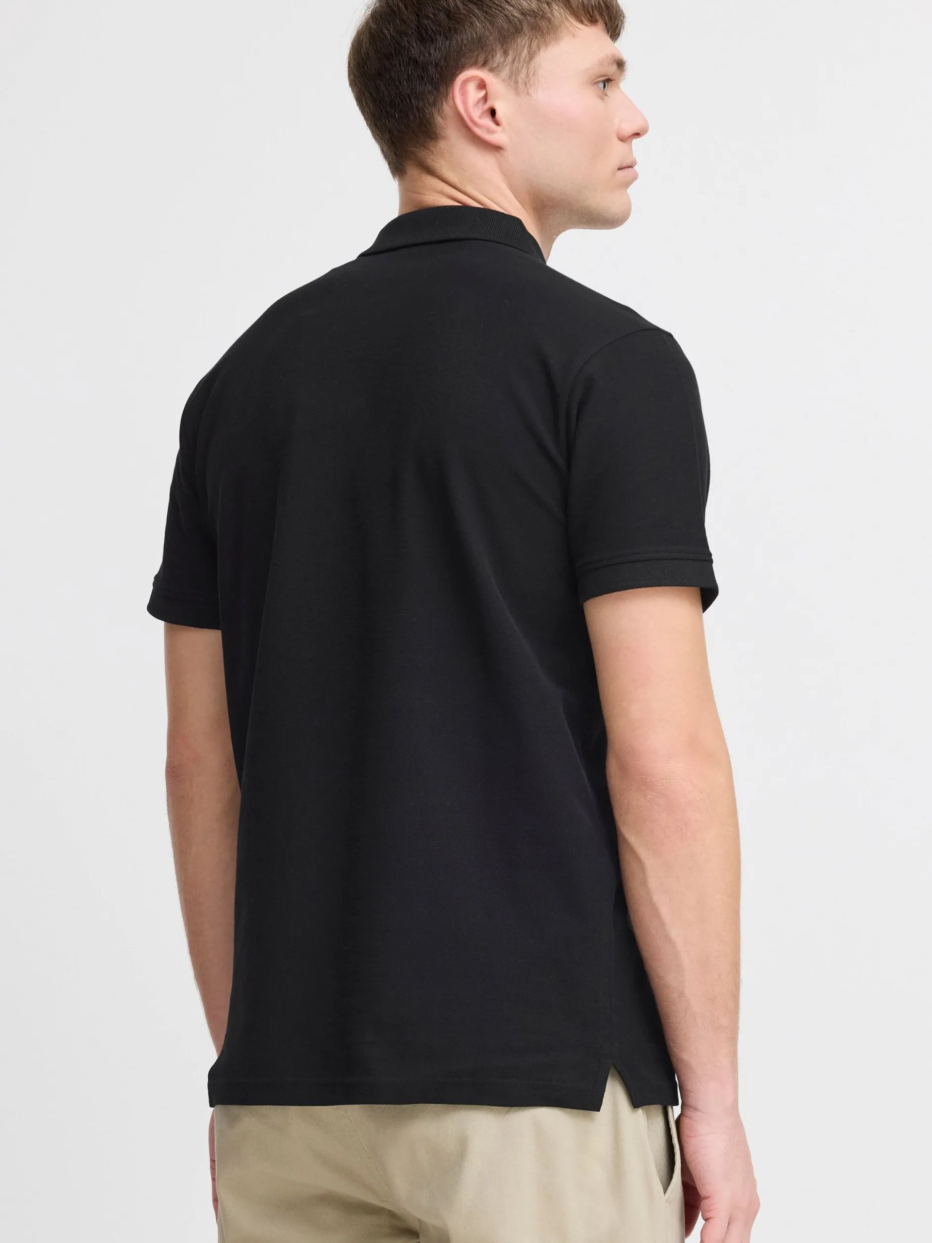Solid Herren Poloshirt - SDHattim in schwarz weiß