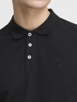 Solid Herren Poloshirt - SDHattim in schwarz weiß