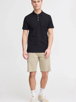 Solid Herren Poloshirt - SDHattim in schwarz weiß