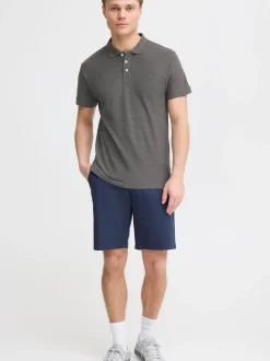 Solid Herren Poloshirt - SDHattim in grau