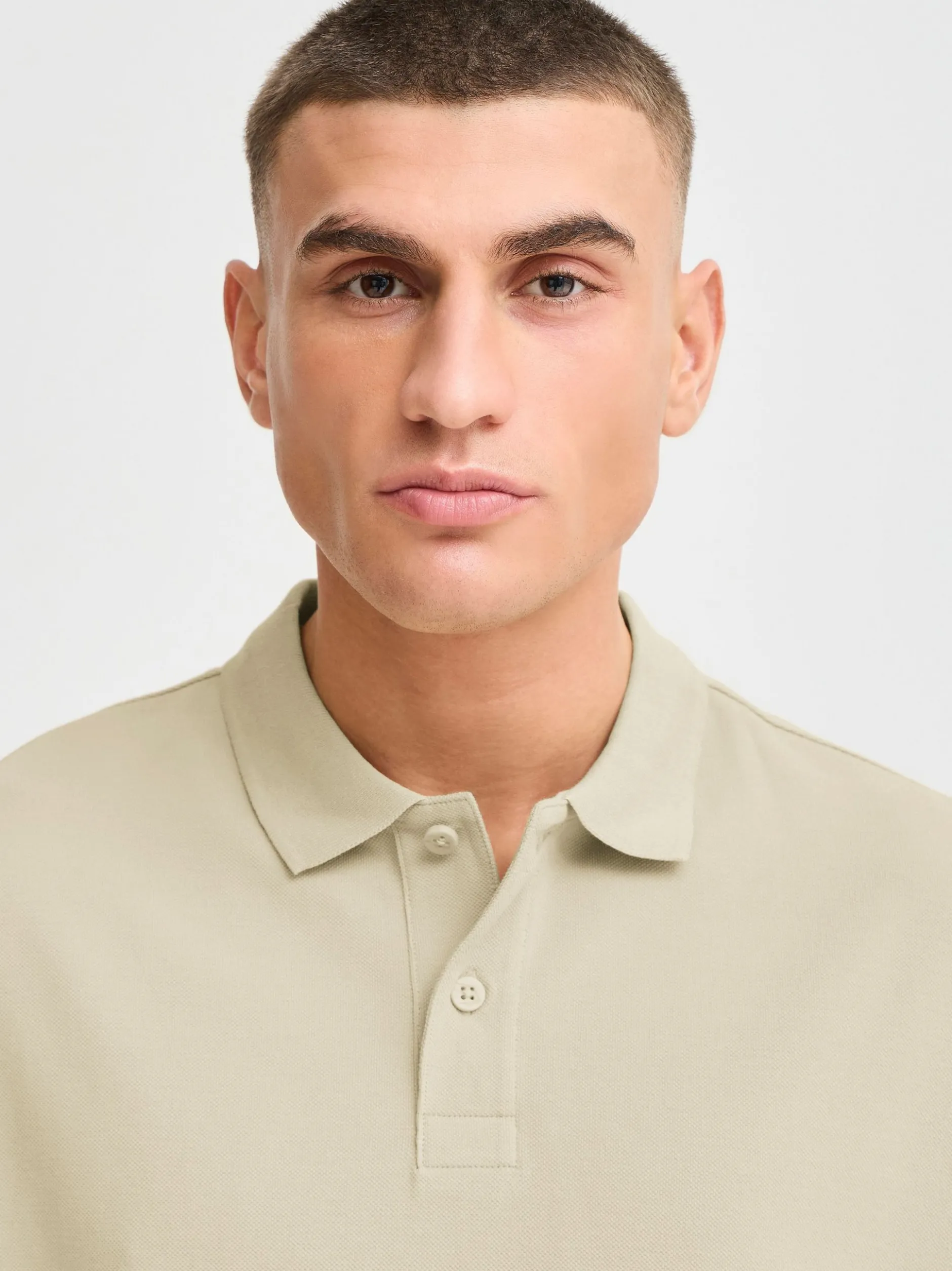 Solid Herren Poloshirt - SDOlexi in beige