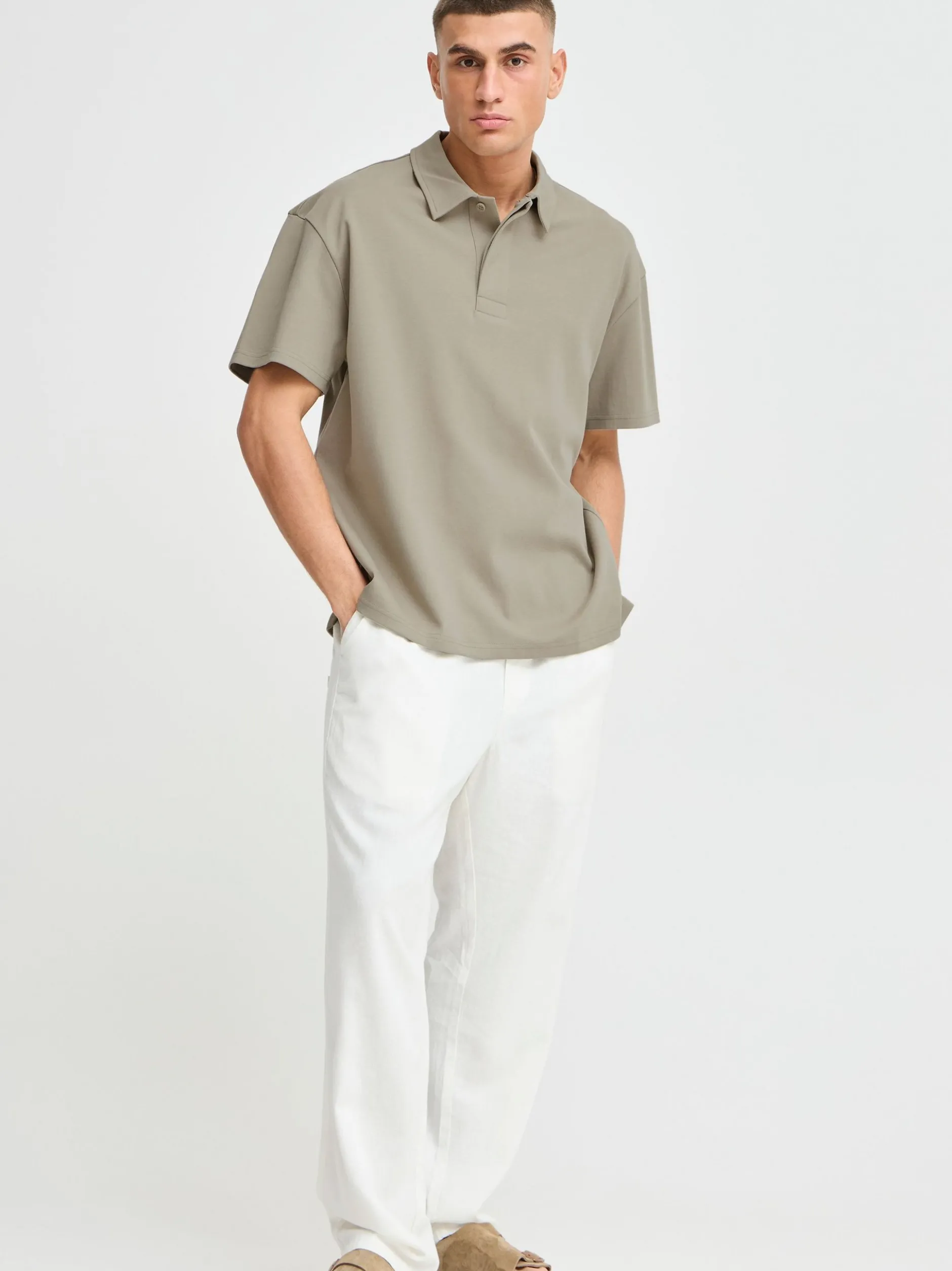 Solid Herren Poloshirt - SDOswald in khaki