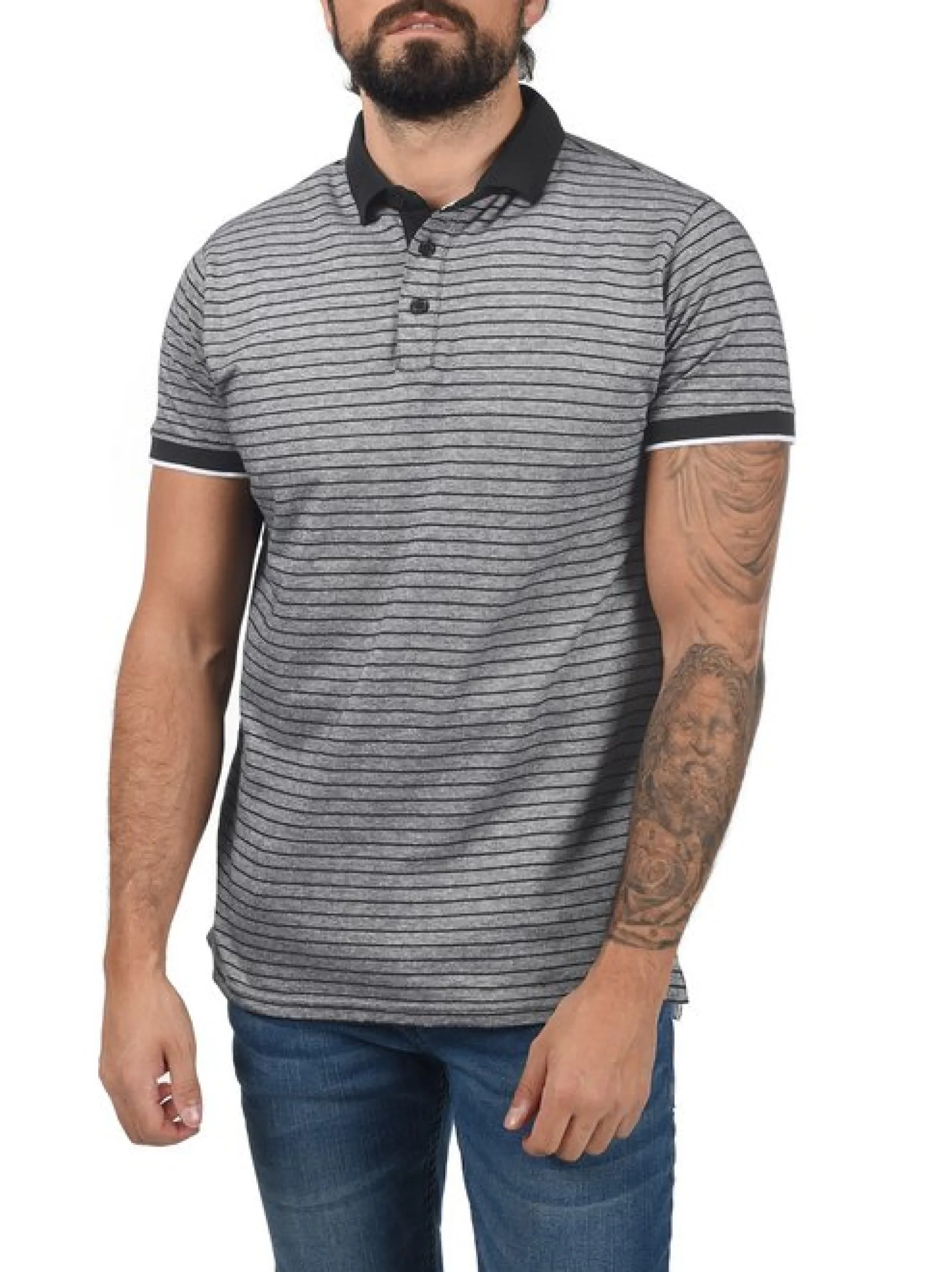 Solid Herren Poloshirt - SDPantelis in schwarz