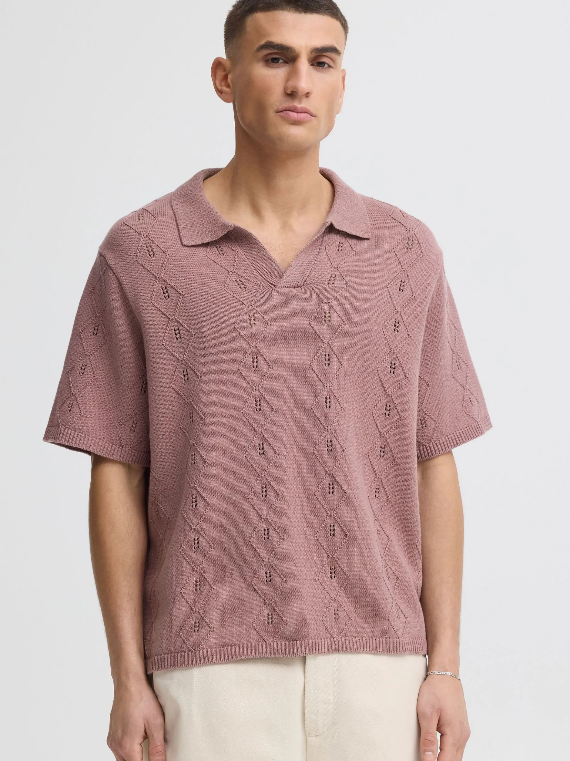 Solid Herren Poloshirt - SDUdell in rosa