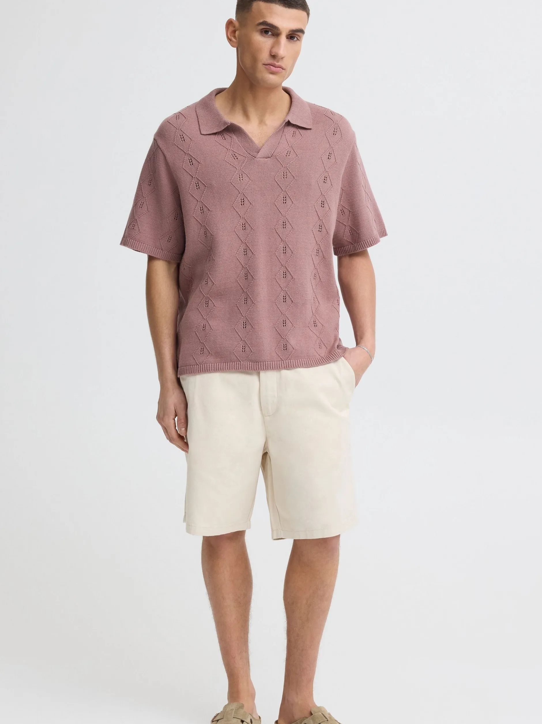 Solid Herren Poloshirt - SDUdell in rosa