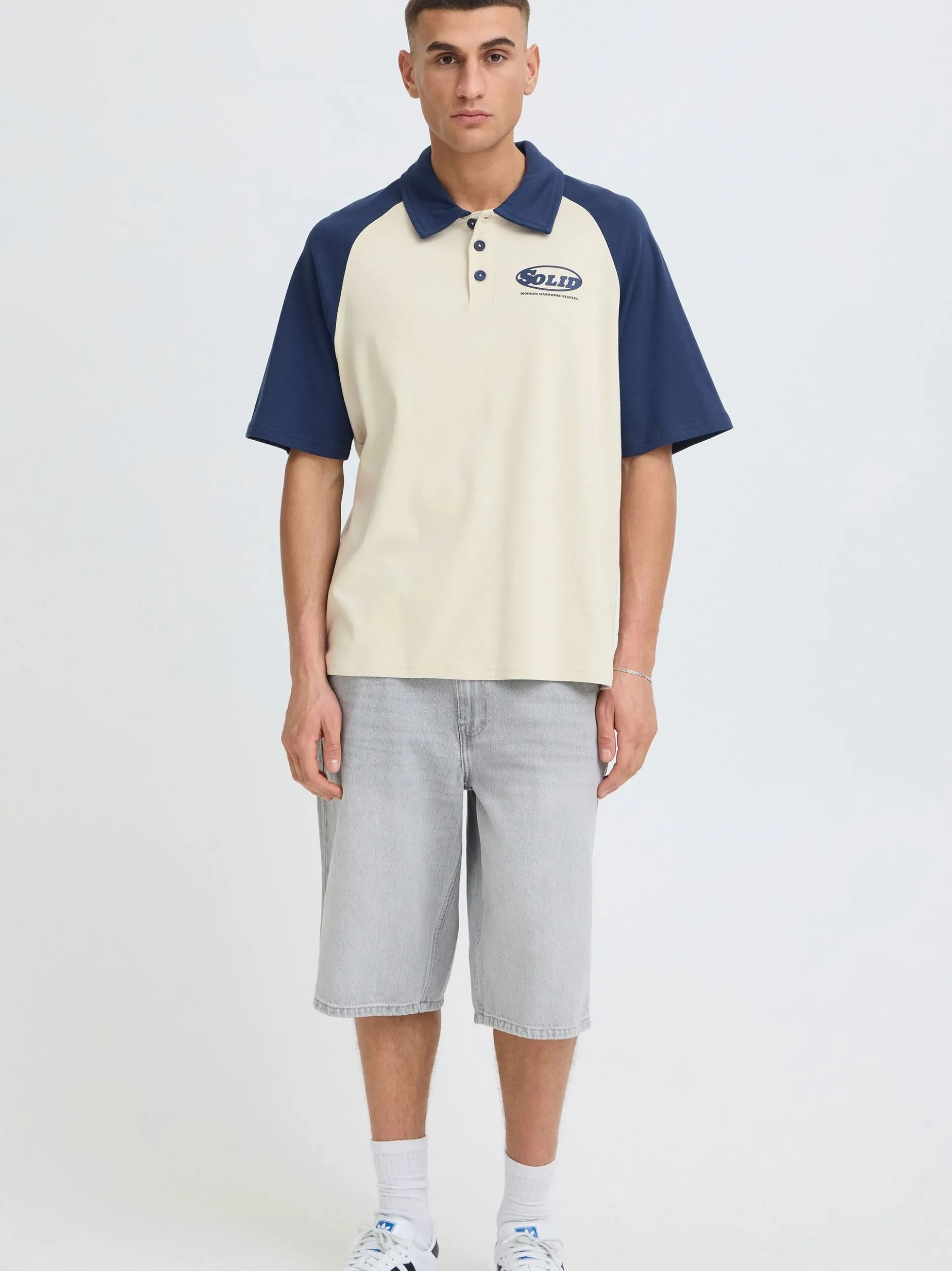 Solid Herren Poloshirt - SDUke in beige
