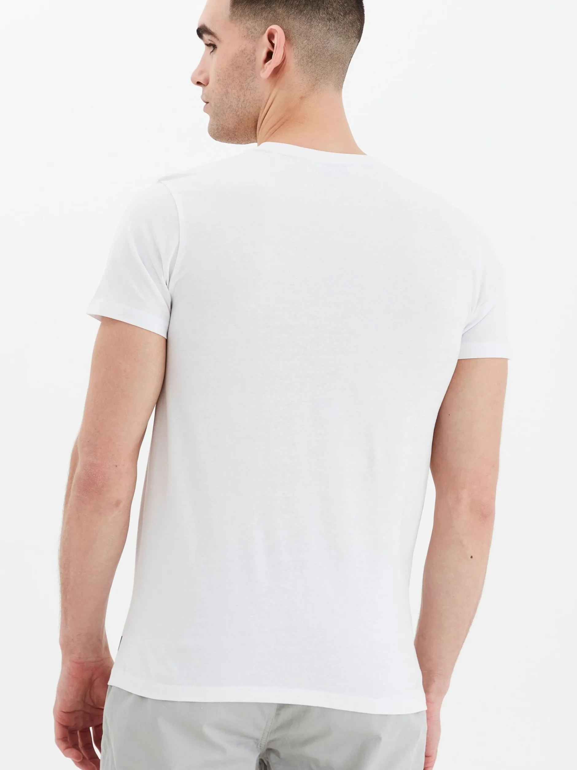 Solid Herren Print-Shirt - SDPedro in weiß