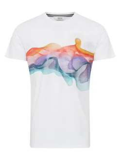 Solid Herren Print-Shirt - SDPedro in weiß