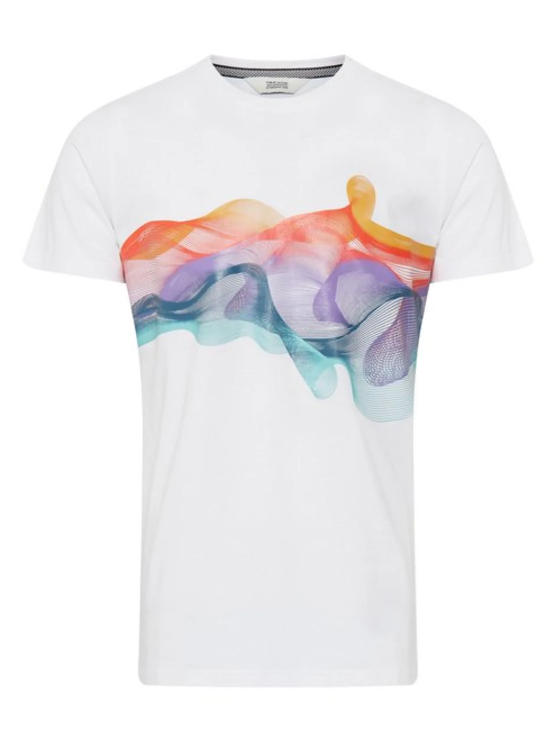 Solid Herren Print-Shirt - SDPedro in weiß