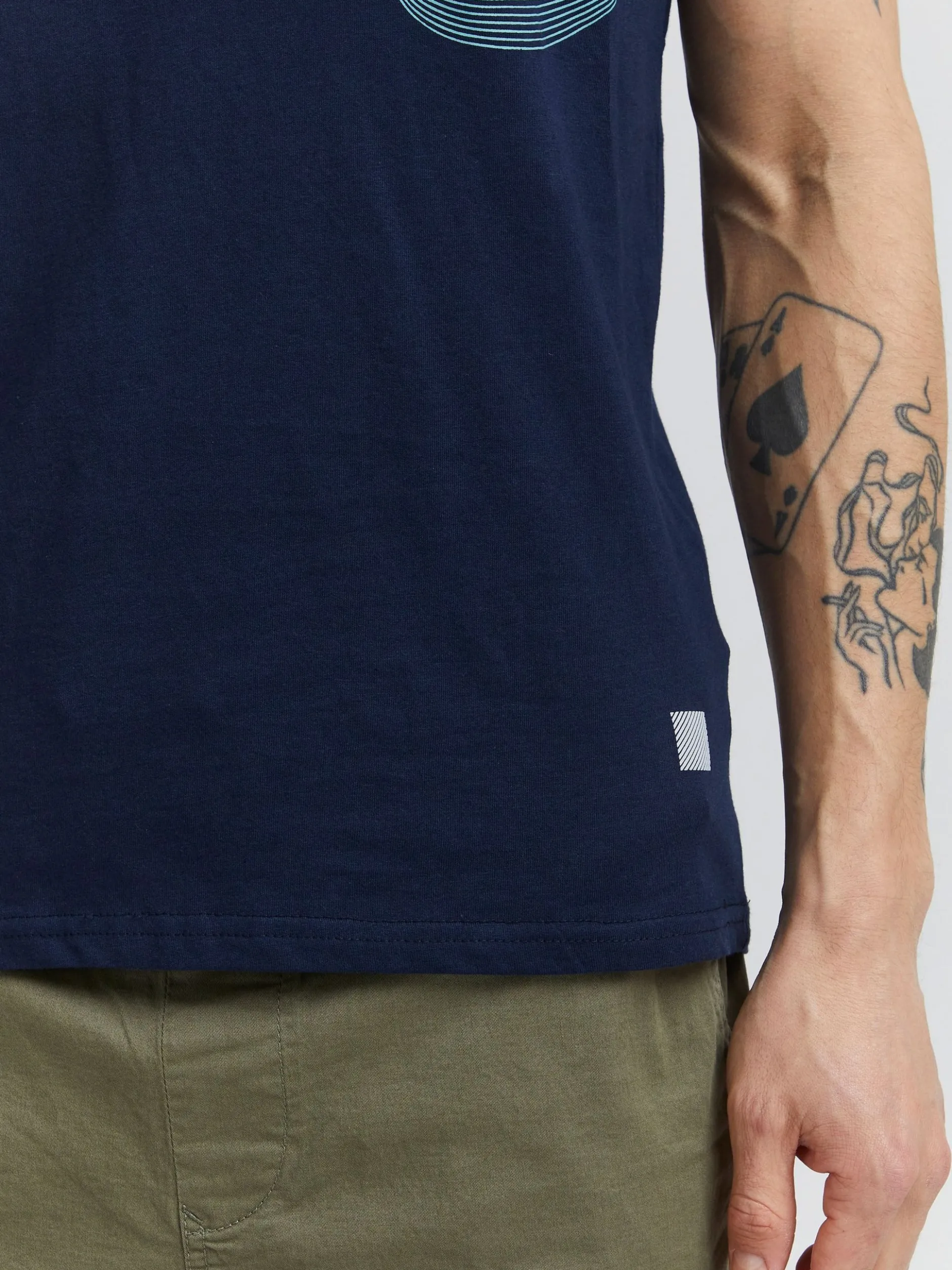 Solid Herren Print-Shirt - SDPedro in blau