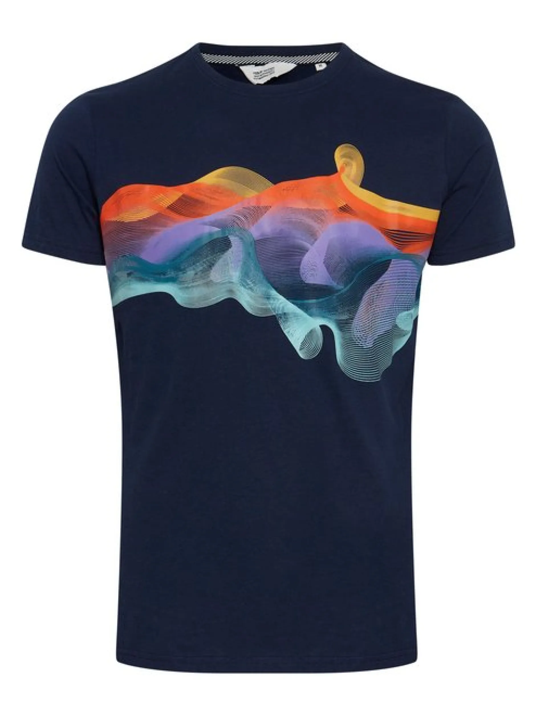 Solid Herren Print-Shirt - SDPedro in blau
