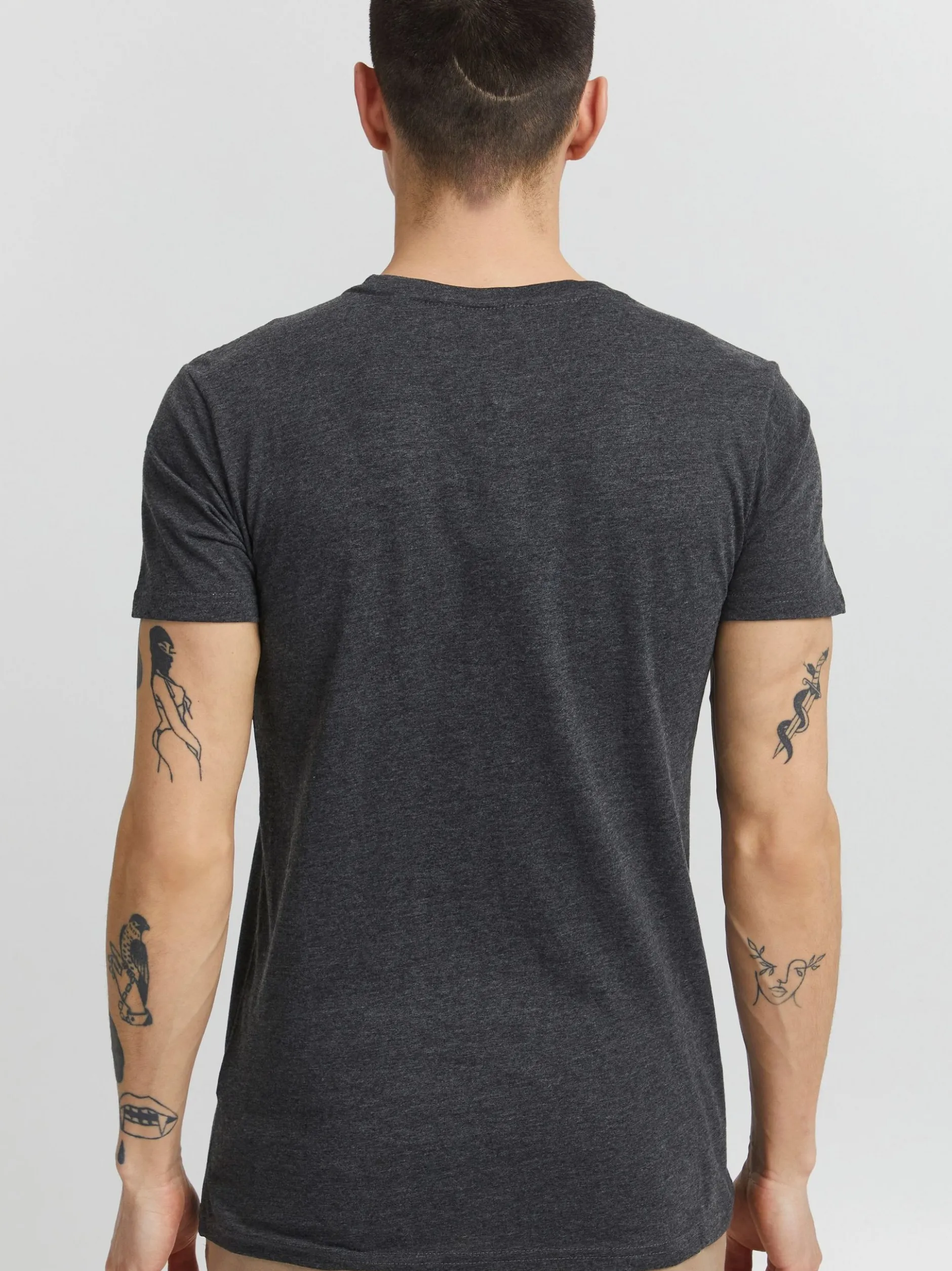 Solid Herren Print-Shirt - SDPedro in grau