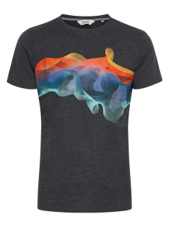 Solid Herren Print-Shirt - SDPedro in grau