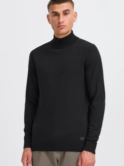 Solid Herren Rollkragenpullover - SDAkalmo in schwarz