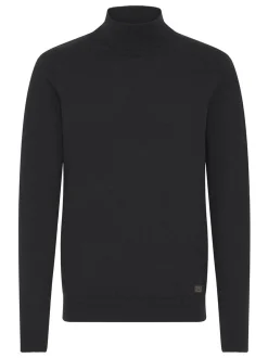 Solid Herren Rollkragenpullover - SDAkalmo in schwarz
