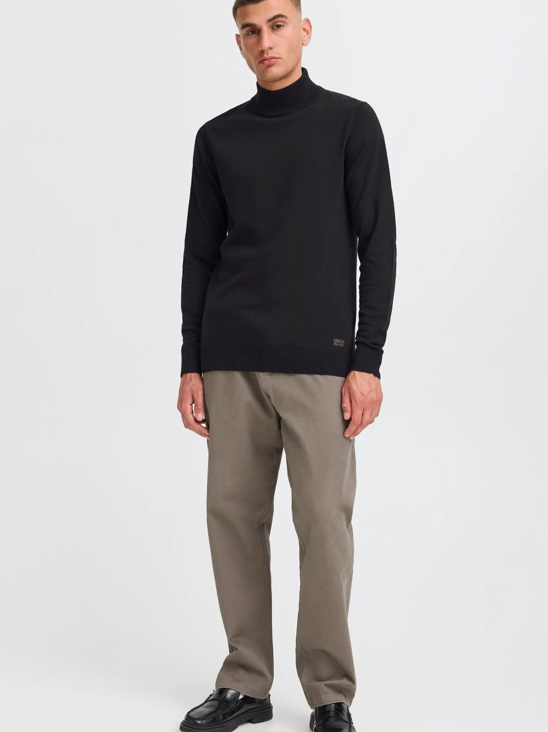 Solid Herren Rollkragenpullover - SDAkalmo in schwarz