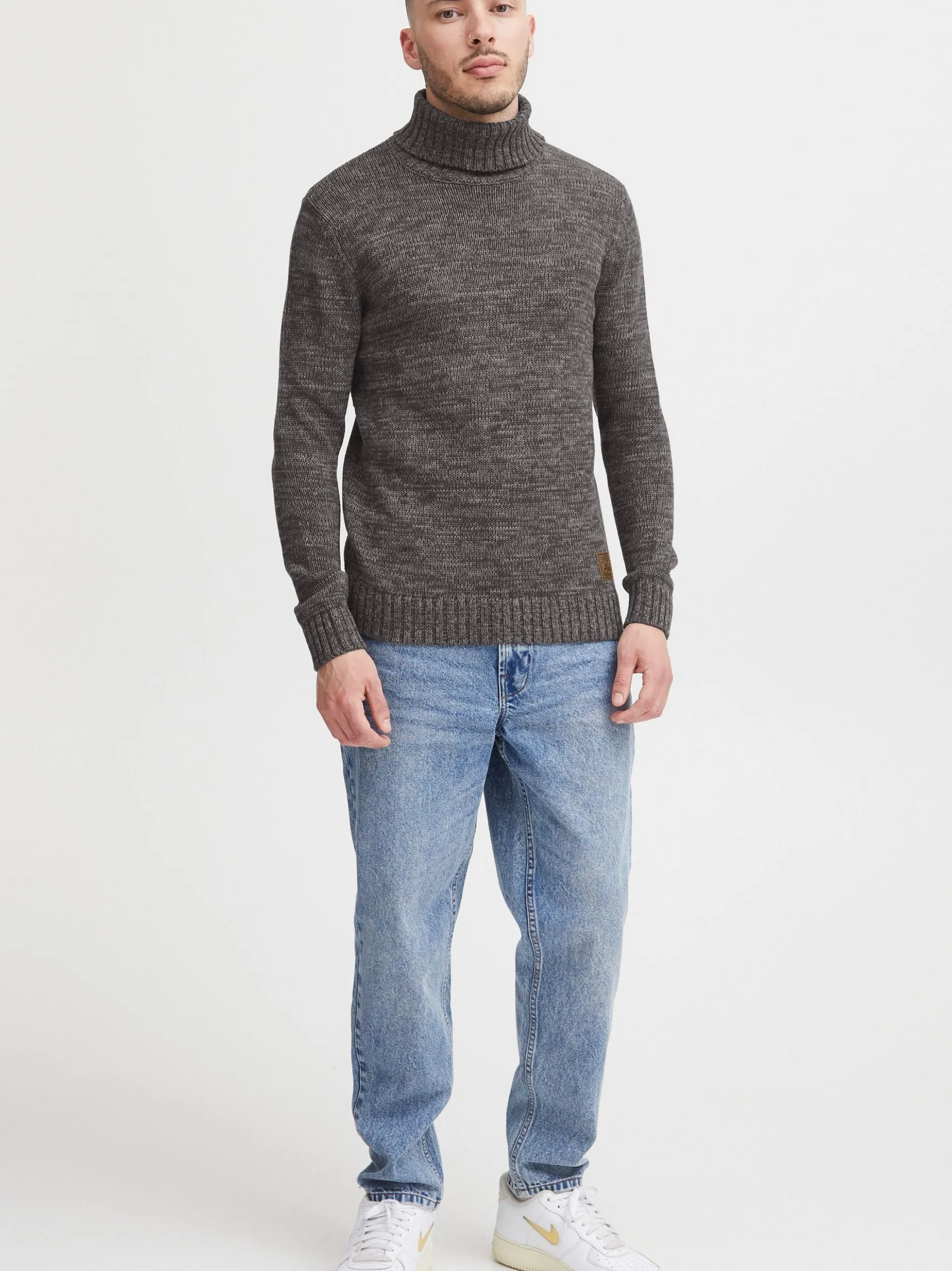 Solid Herren Rollkragenpullover - SDPhilaremo in grau