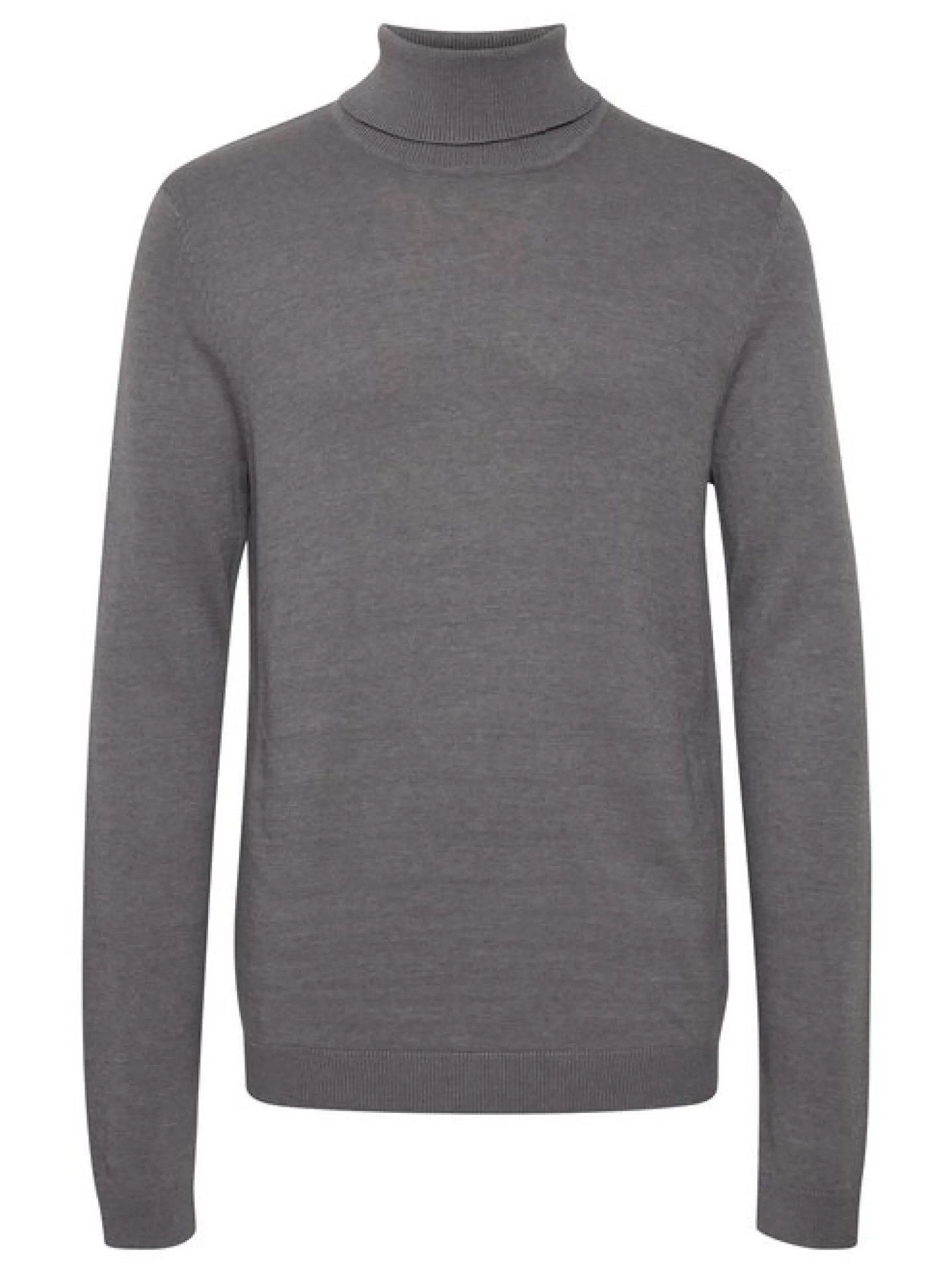 Solid Herren Rollkragenpullover - SDKnit in grau