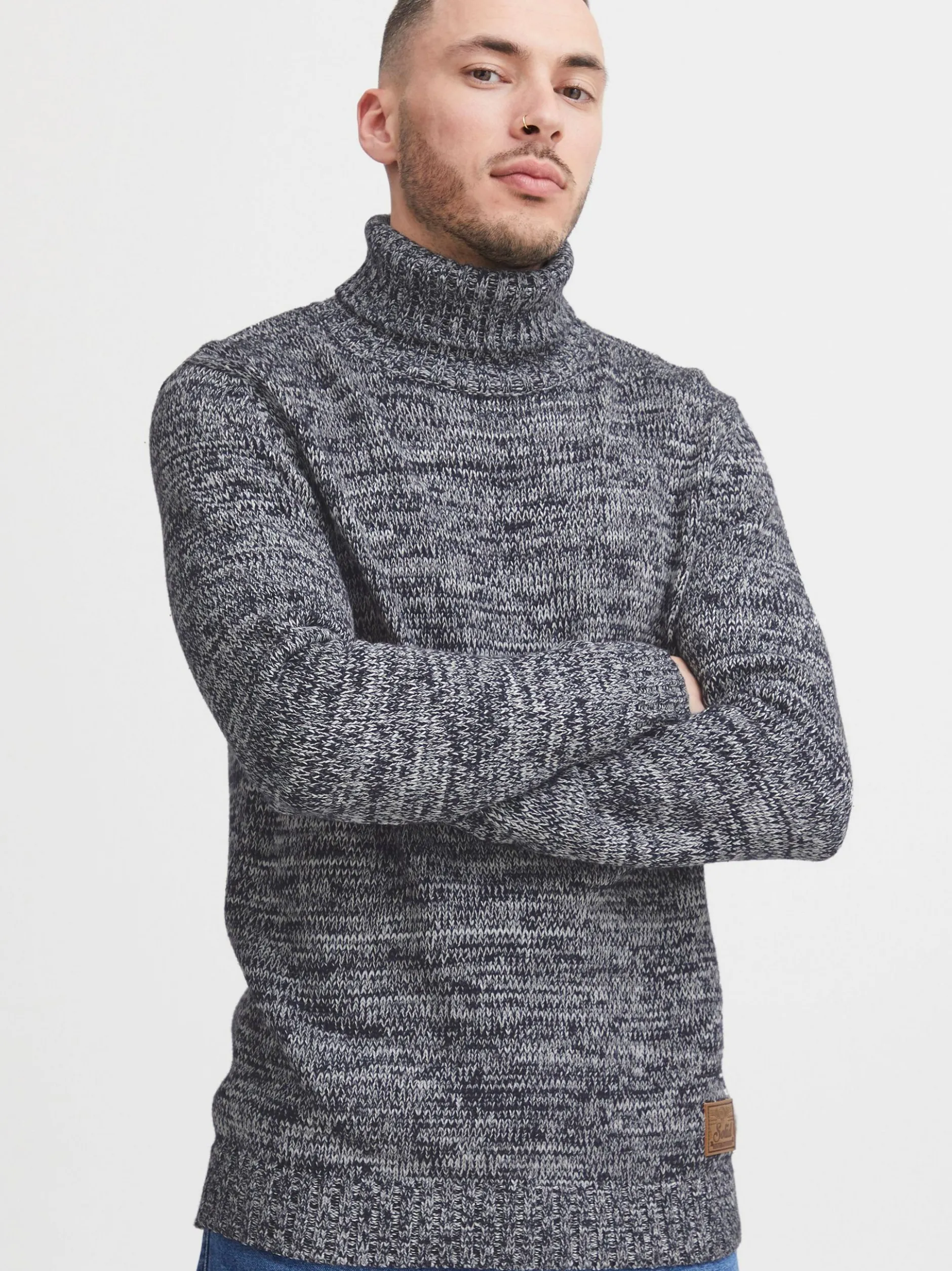 Solid Herren Rollkragenpullover - SDPhilaremo in blau