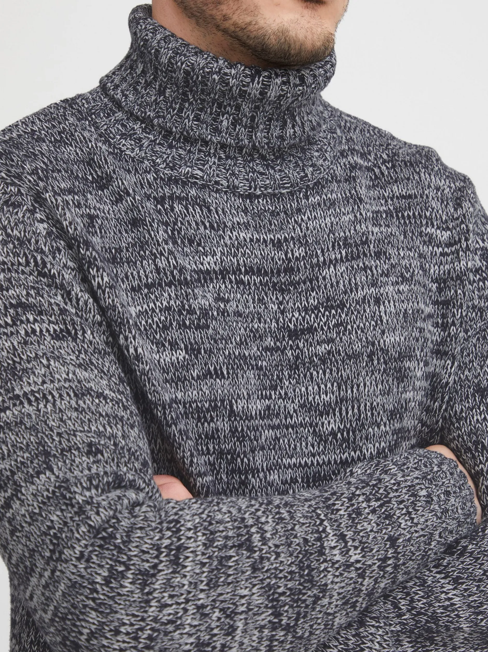 Solid Herren Rollkragenpullover - SDPhilaremo in blau