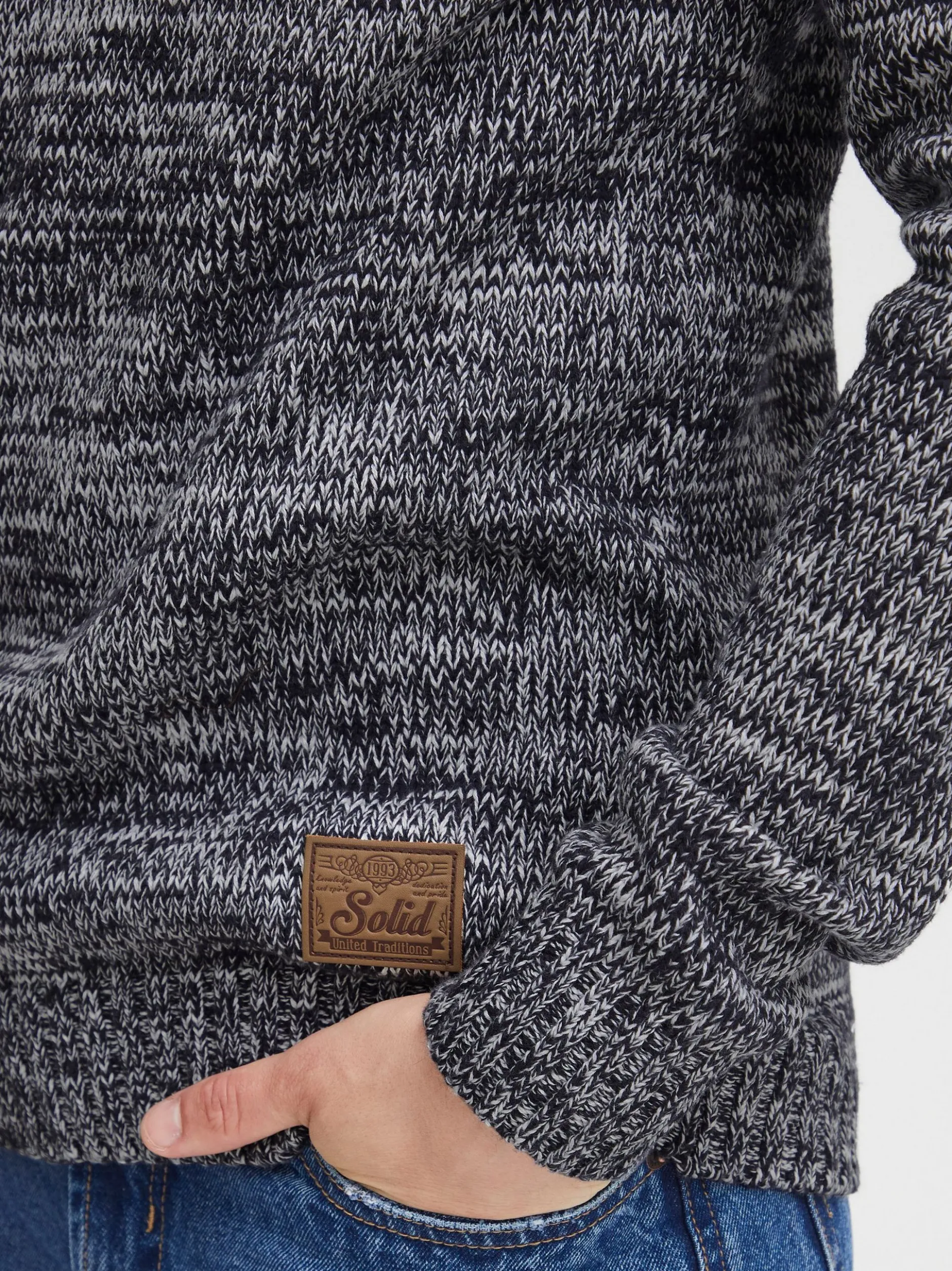 Solid Herren Rollkragenpullover - SDPhilaremo in blau