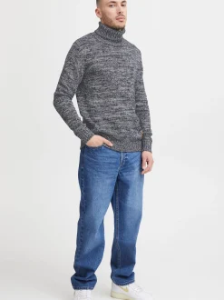 Solid Herren Rollkragenpullover - SDPhilaremo in blau