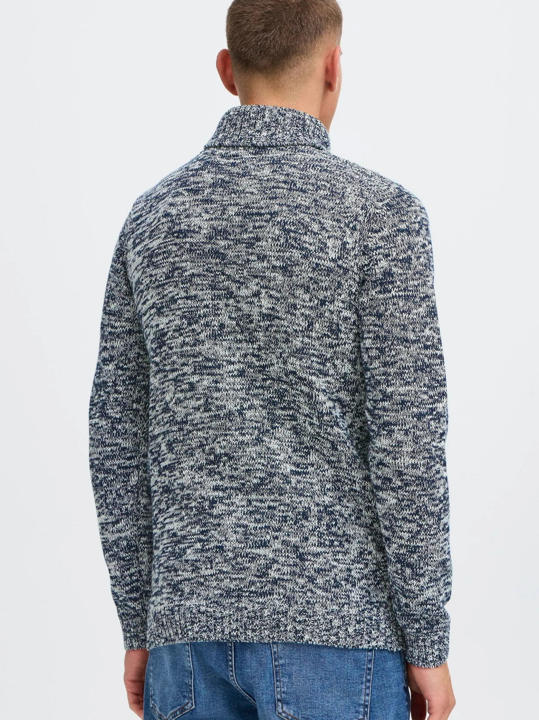 Solid Herren Rollkragenpullover - SDRino in blau
