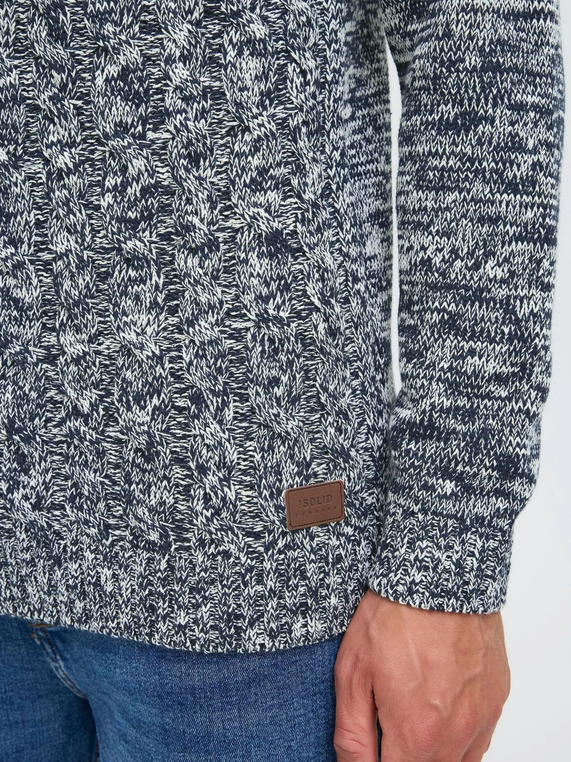 Solid Herren Rollkragenpullover - SDRino in blau