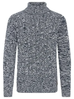 Solid Herren Rollkragenpullover - SDRino in blau
