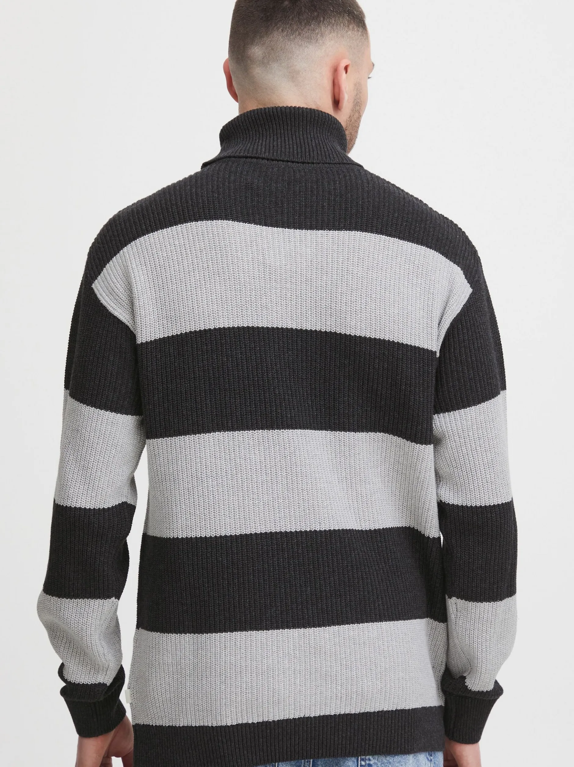 Solid Herren Rollkragenpullover - SDSerge in grau