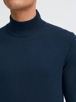 Solid Herren Rollkragenpullover - SDAkalmo in blau