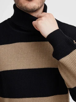 Solid Herren Rollkragenpullover - SDSerge in schwarz