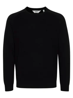 Solid Herren Rundhalspullover - SDTash in schwarz