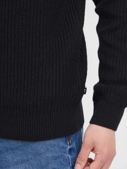 Solid Herren Rundhalspullover - SDGorell in schwarz